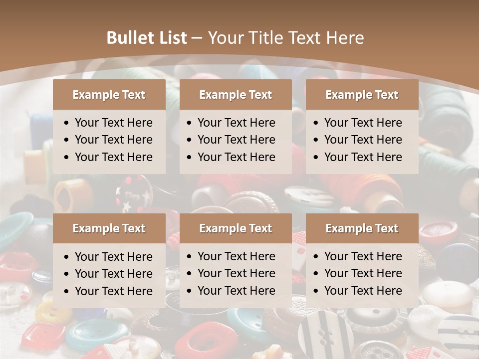 Sewing Close Up Black PowerPoint Template