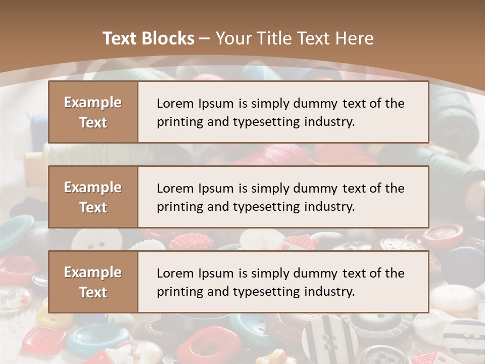 Sewing Close Up Black PowerPoint Template