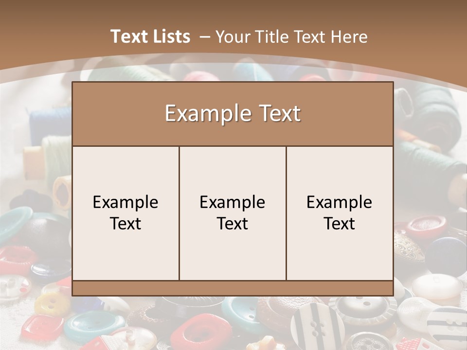 Sewing Close Up Black PowerPoint Template