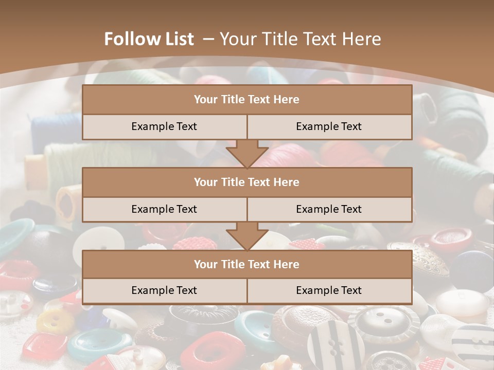 Sewing Close Up Black PowerPoint Template