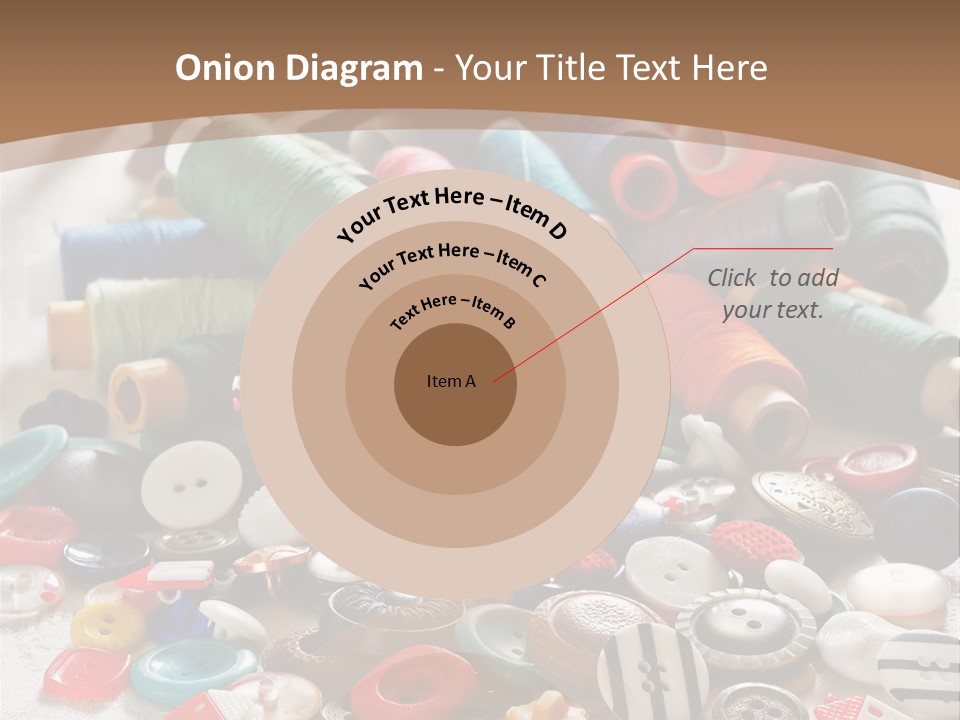 Sewing Close Up Black PowerPoint Template