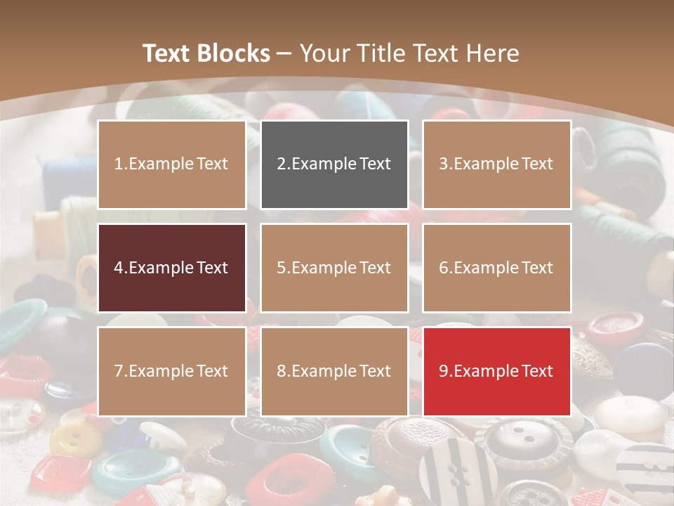 Sewing Close Up Black PowerPoint Template