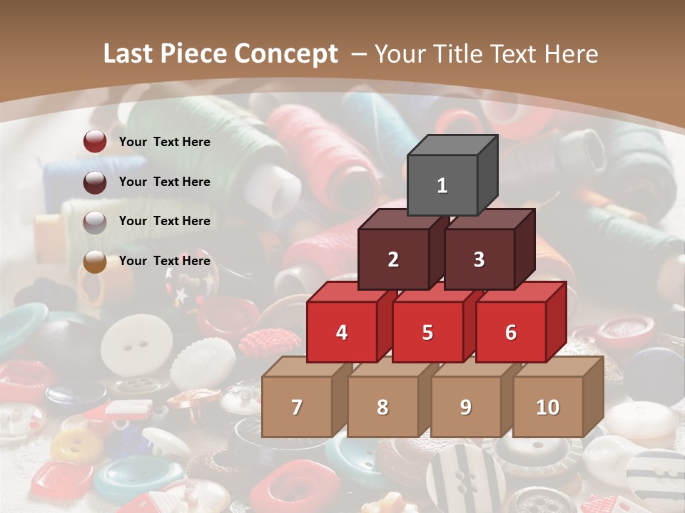 Sewing Close Up Black PowerPoint Template