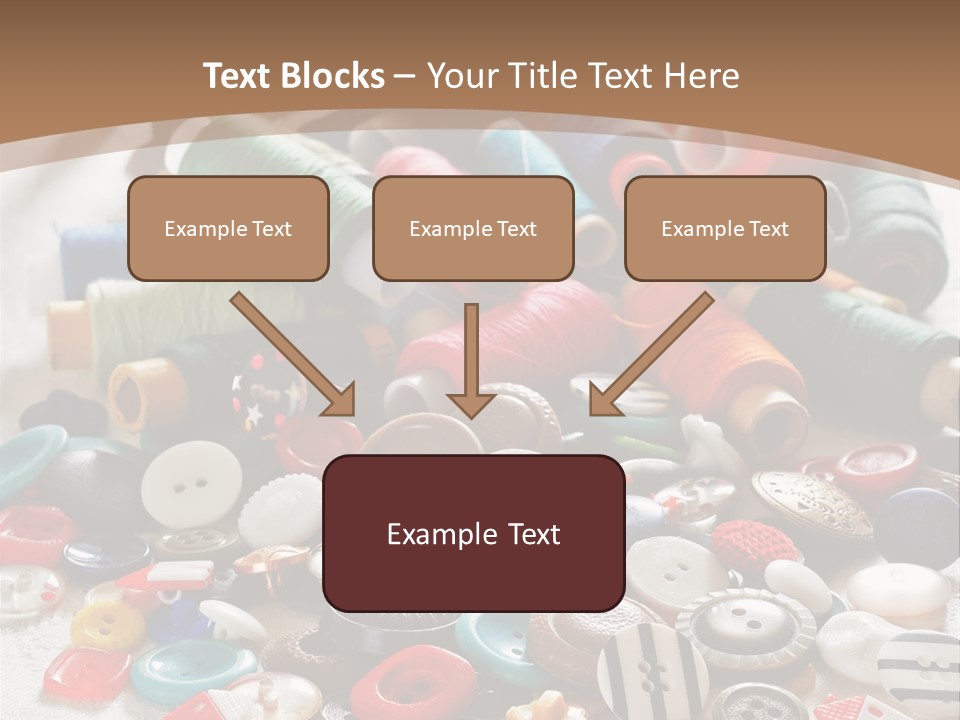 Sewing Close Up Black PowerPoint Template