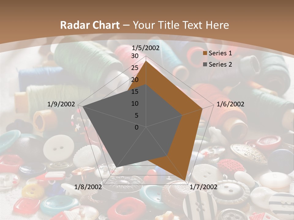 Sewing Close Up Black PowerPoint Template