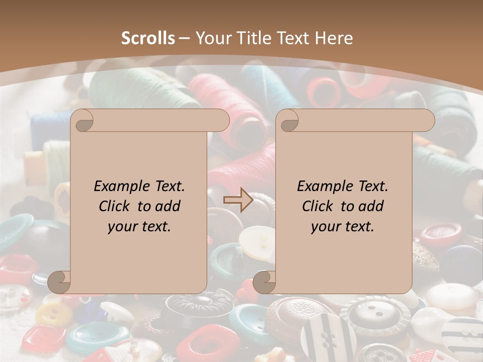 Sewing Close Up Black PowerPoint Template