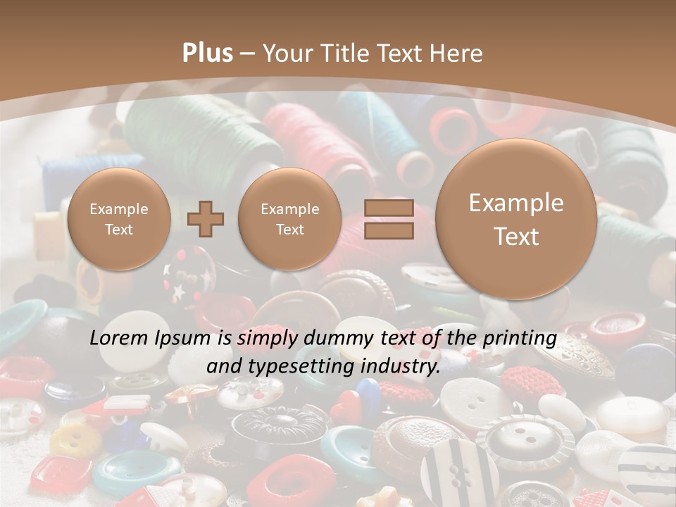 Sewing Close Up Black PowerPoint Template