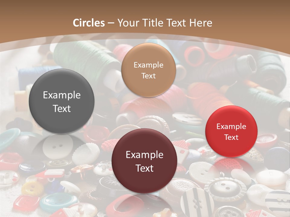 Sewing Close Up Black PowerPoint Template