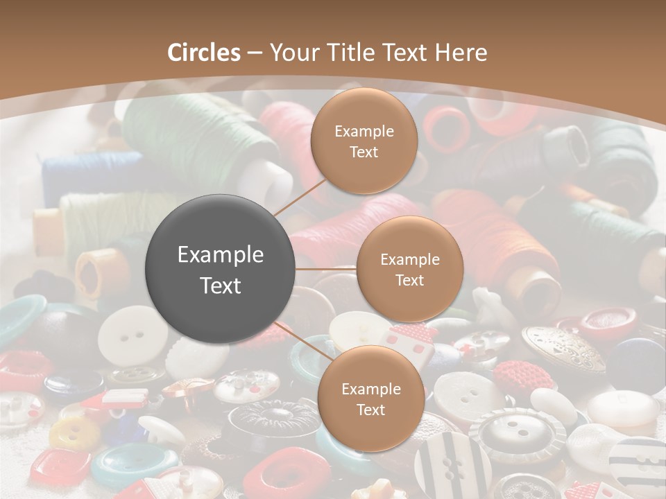 Sewing Close Up Black PowerPoint Template