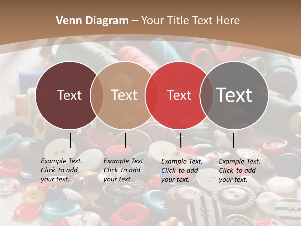 Sewing Close Up Black PowerPoint Template