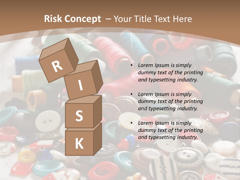 Sewing Close Up Black PowerPoint Template