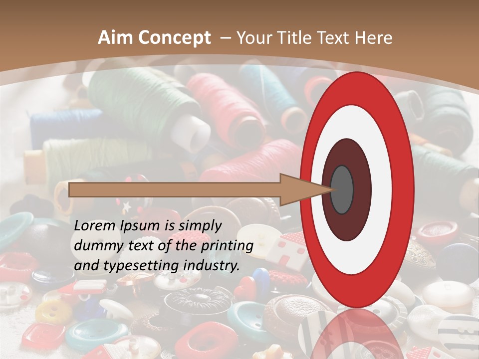 Sewing Close Up Black PowerPoint Template