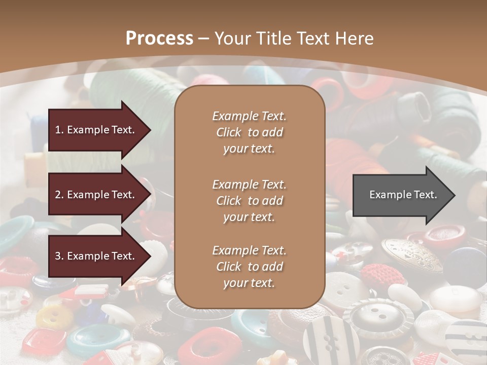 Sewing Close Up Black PowerPoint Template