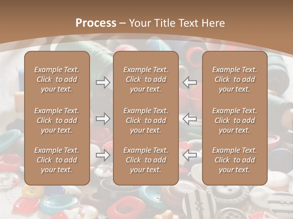 Sewing Close Up Black PowerPoint Template