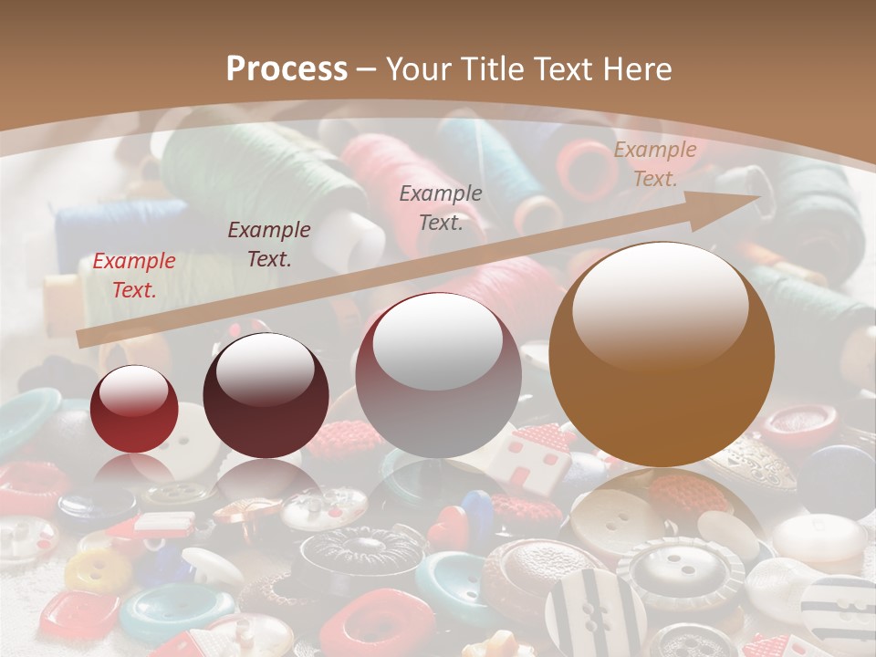 Sewing Close Up Black PowerPoint Template