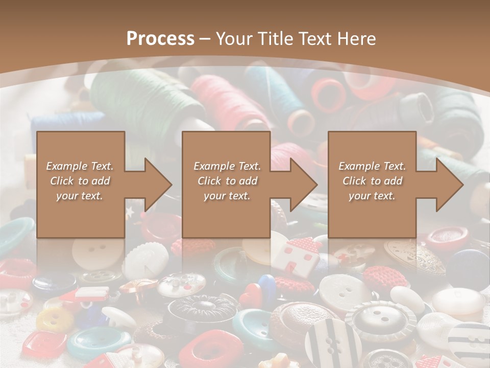 Sewing Close Up Black PowerPoint Template