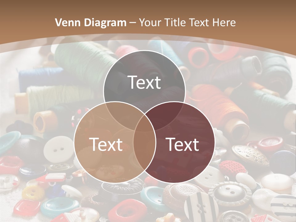 Sewing Close Up Black PowerPoint Template