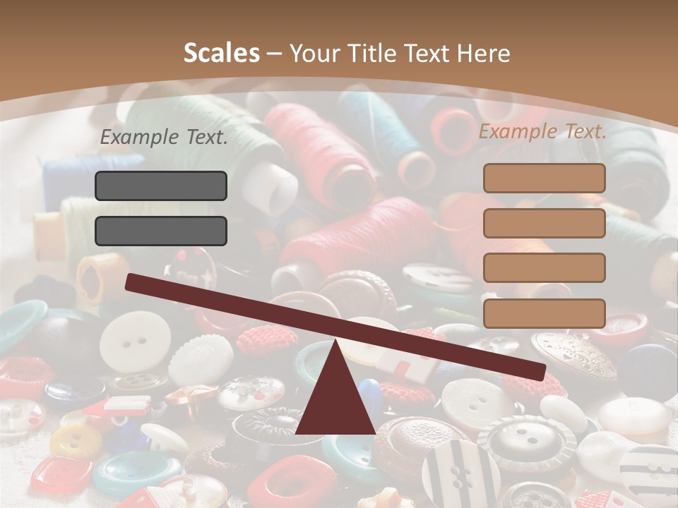 Sewing Close Up Black PowerPoint Template