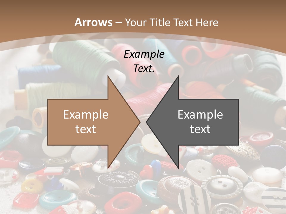 Sewing Close Up Black PowerPoint Template