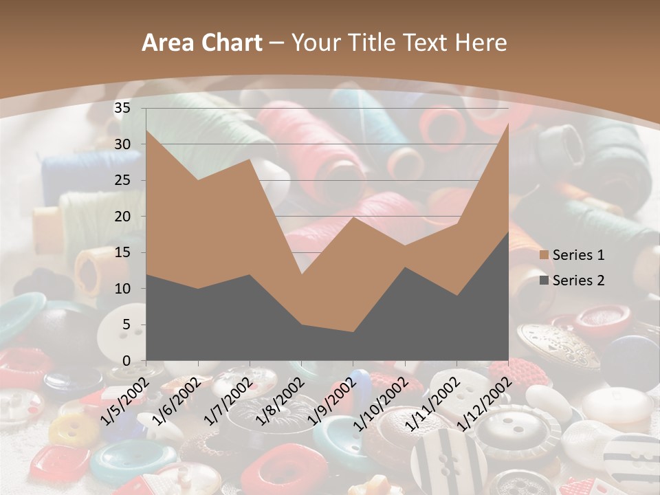 Sewing Close Up Black PowerPoint Template
