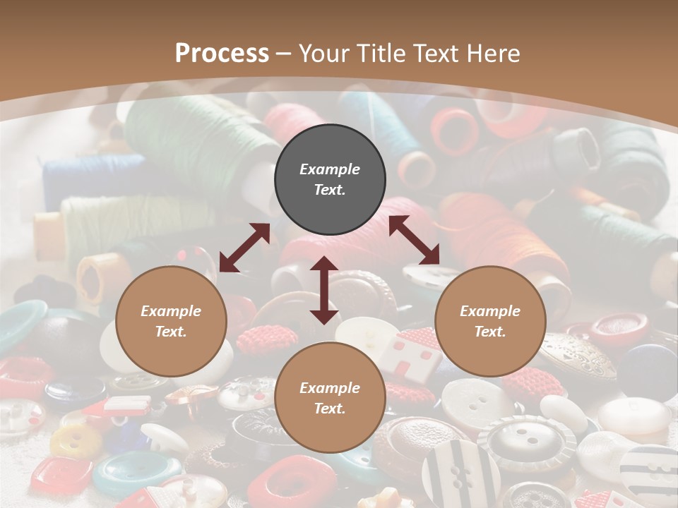 Sewing Close Up Black PowerPoint Template