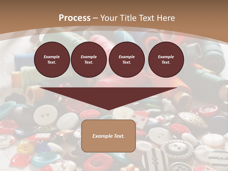 Sewing Close Up Black PowerPoint Template