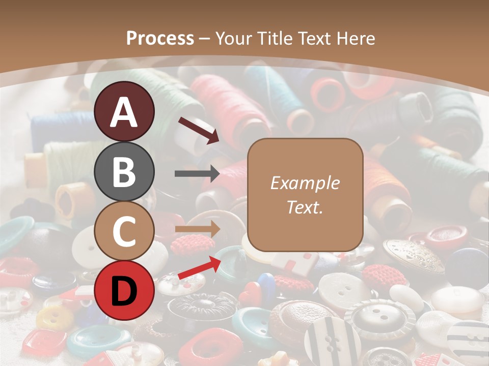 Sewing Close Up Black PowerPoint Template