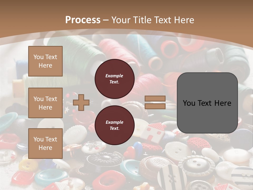 Sewing Close Up Black PowerPoint Template