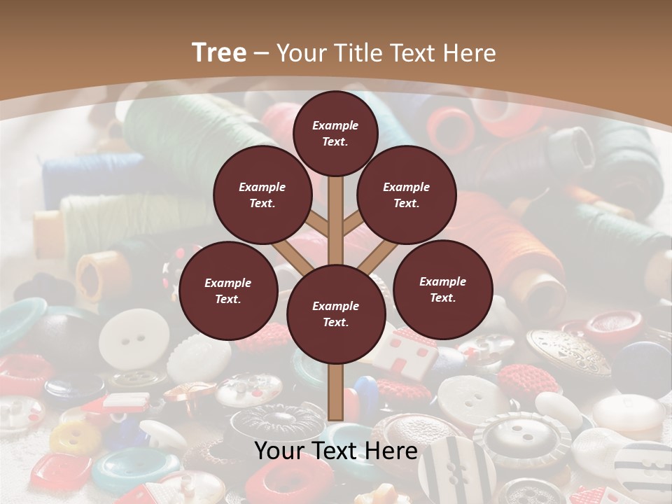 Sewing Close Up Black PowerPoint Template