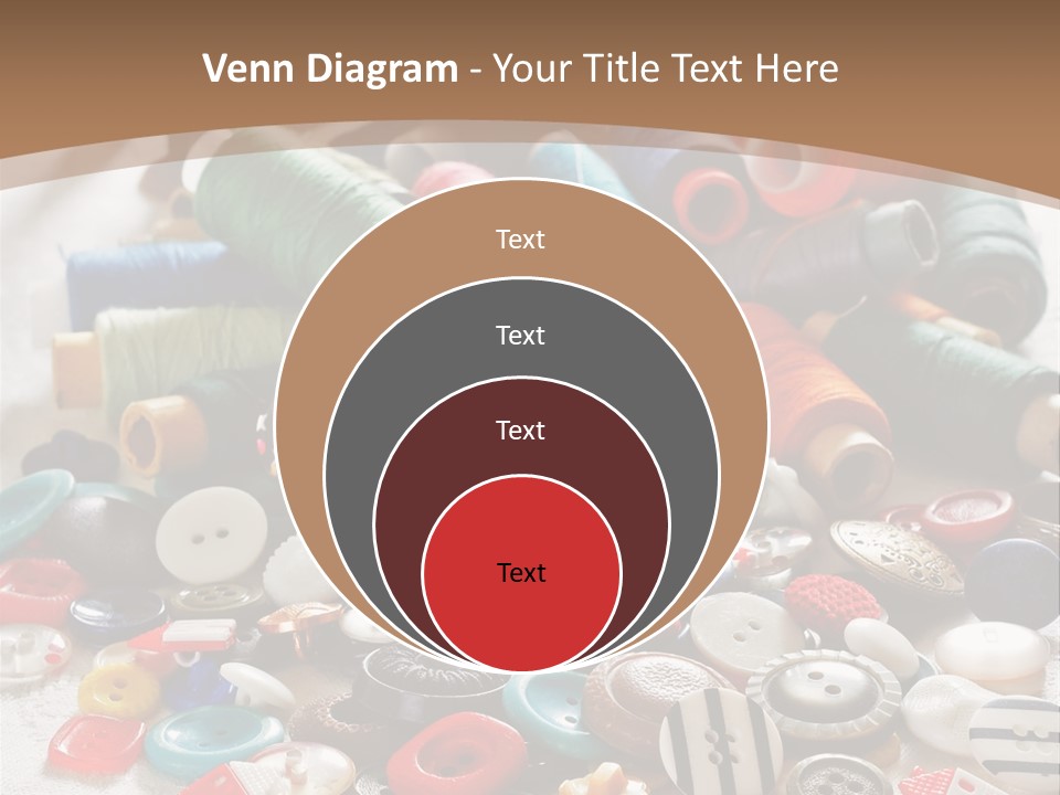 Sewing Close Up Black PowerPoint Template