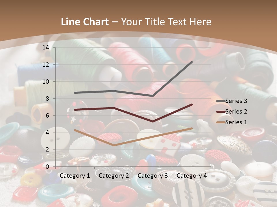 Sewing Close Up Black PowerPoint Template