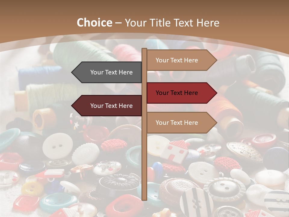 Sewing Close Up Black PowerPoint Template