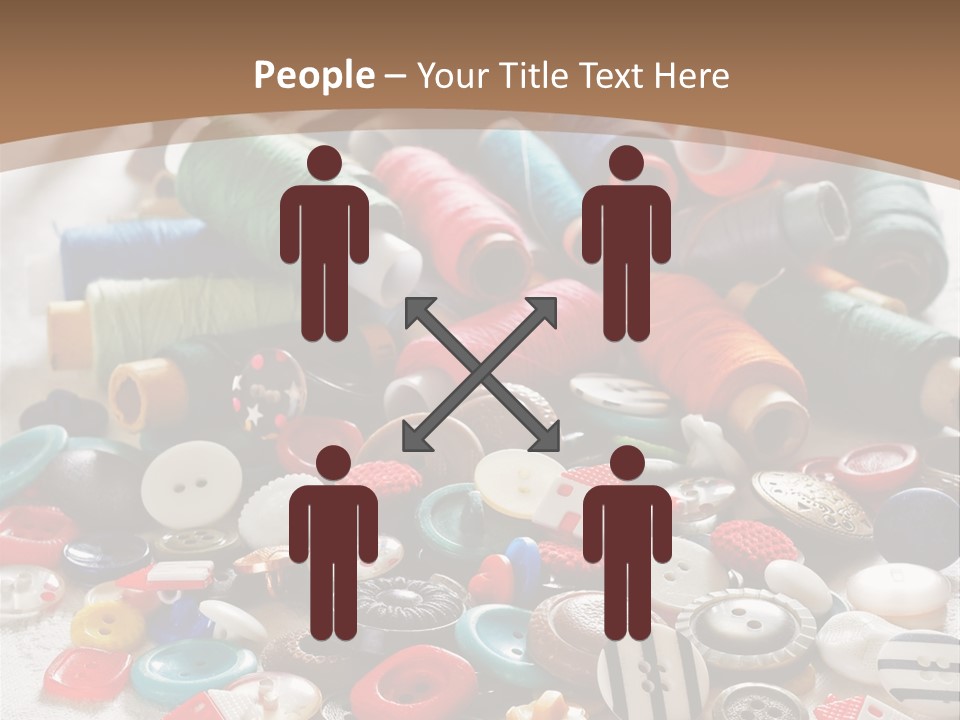 Sewing Close Up Black PowerPoint Template