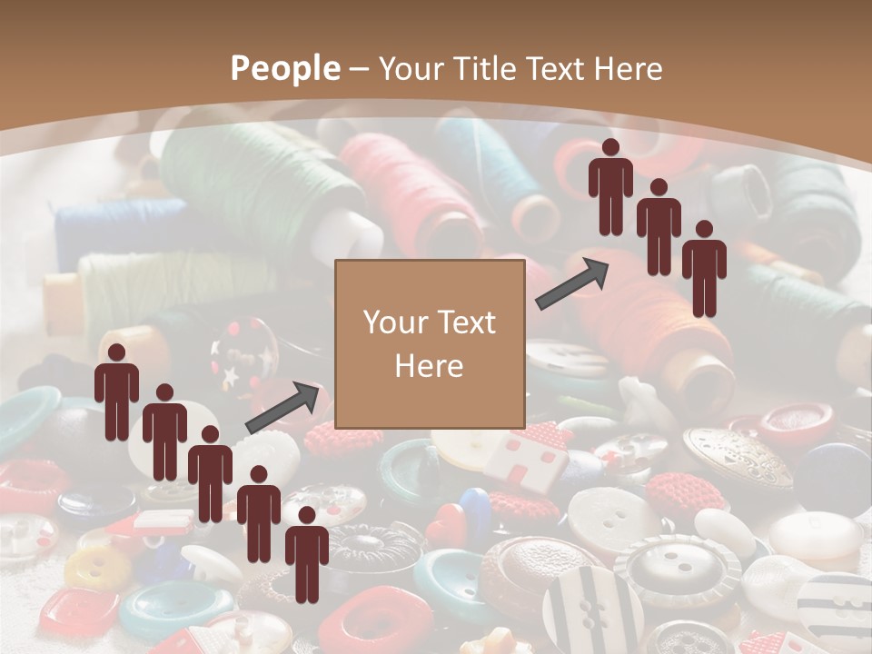 Sewing Close Up Black PowerPoint Template