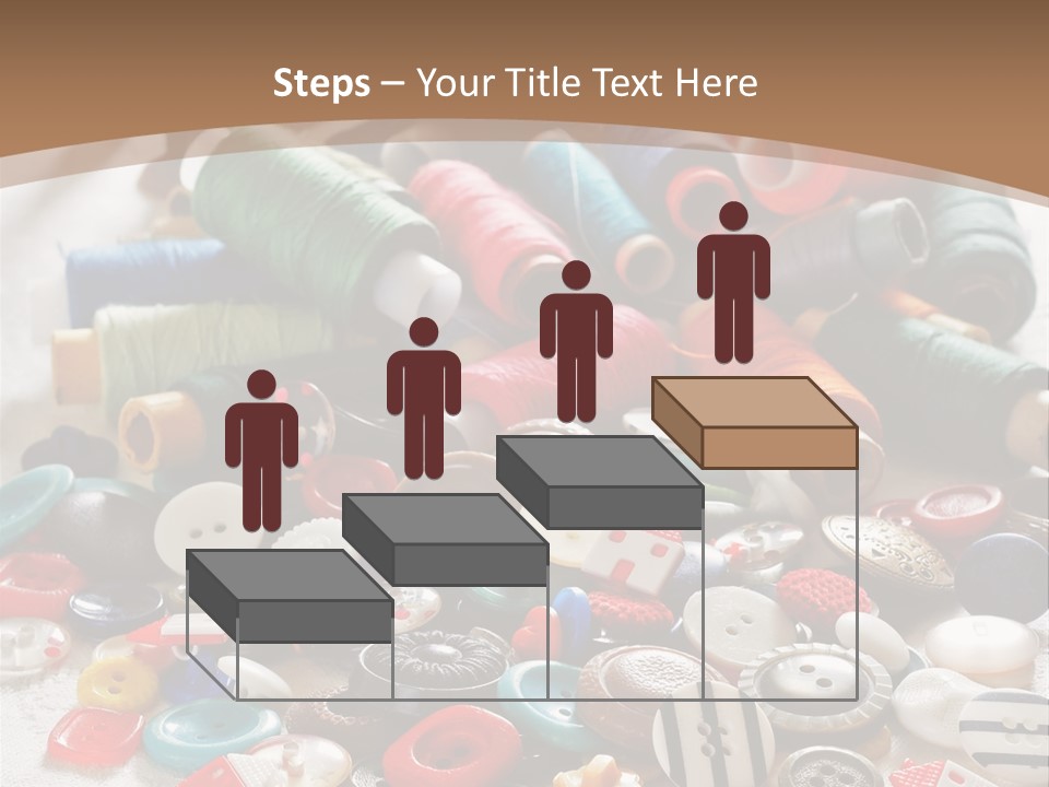 Sewing Close Up Black PowerPoint Template