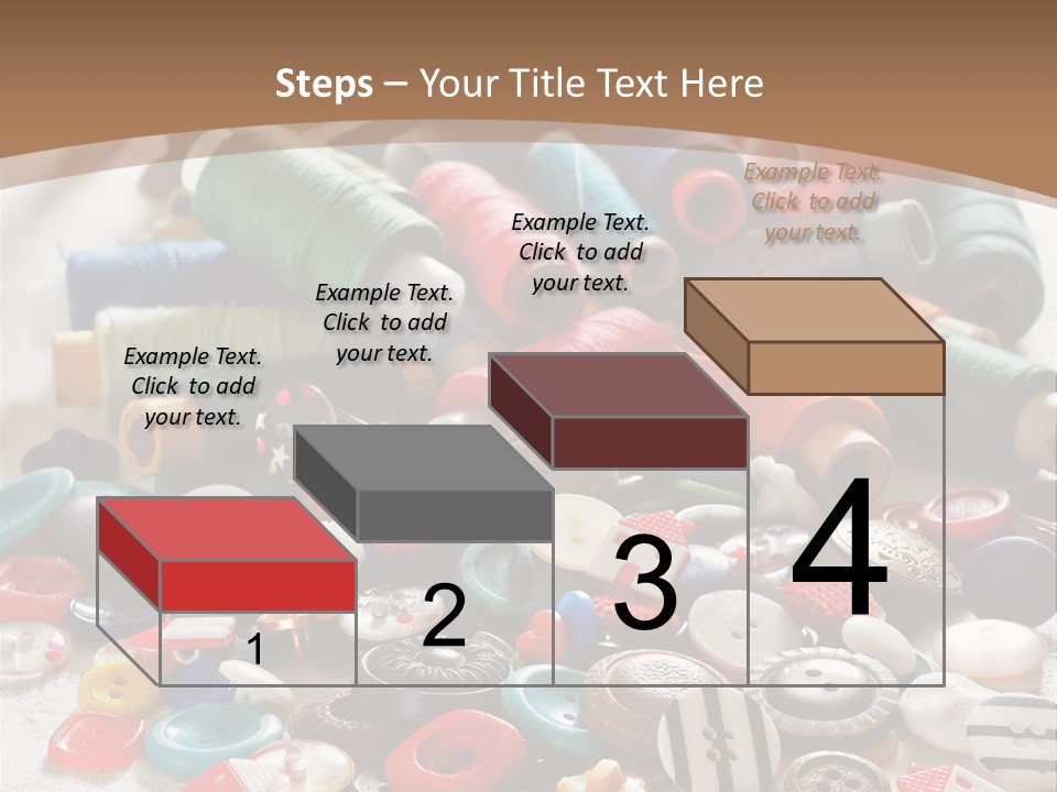 Sewing Close Up Black PowerPoint Template