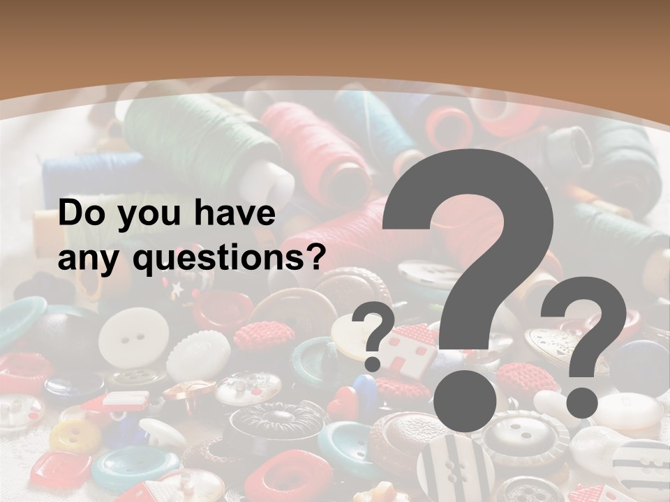 Sewing Close Up Black PowerPoint Template