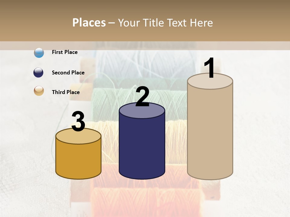 Tailor Blue Scissors PowerPoint Template