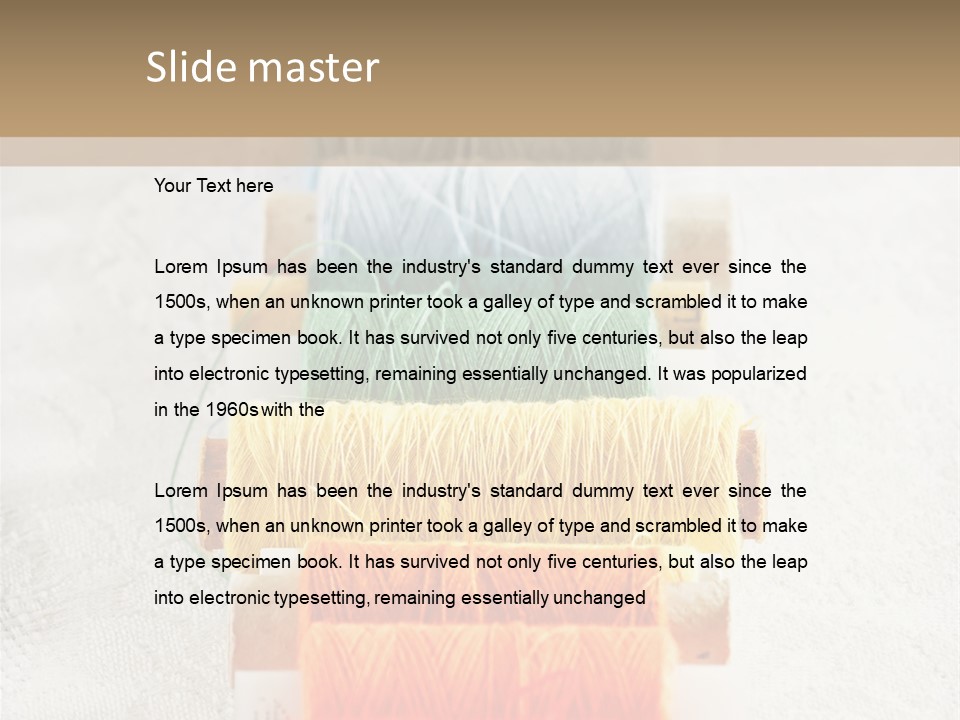 Tailor Blue Scissors PowerPoint Template