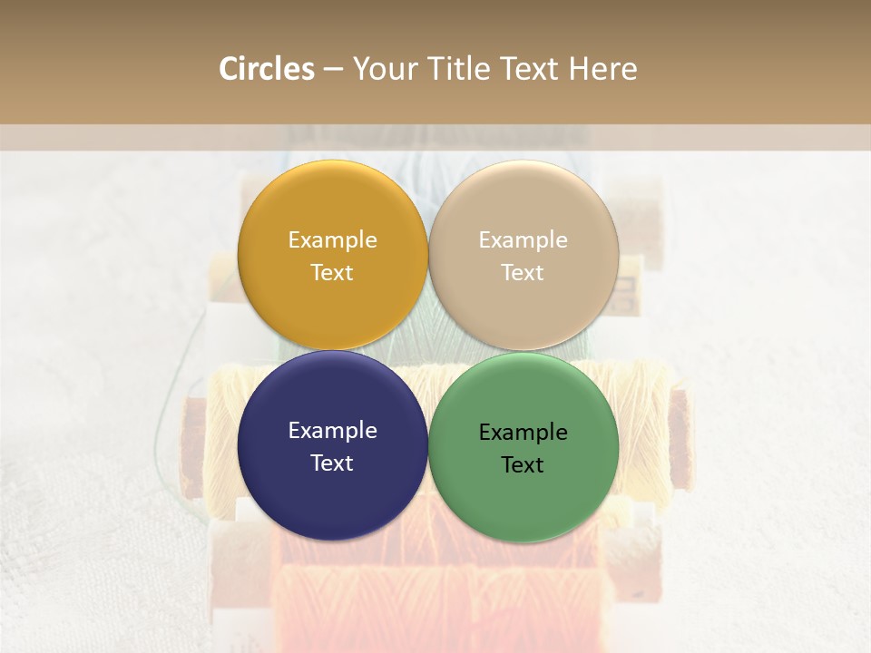 Tailor Blue Scissors PowerPoint Template