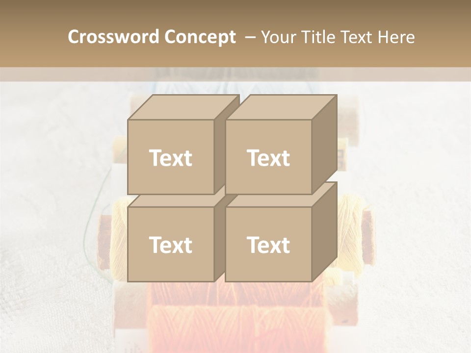 Tailor Blue Scissors PowerPoint Template