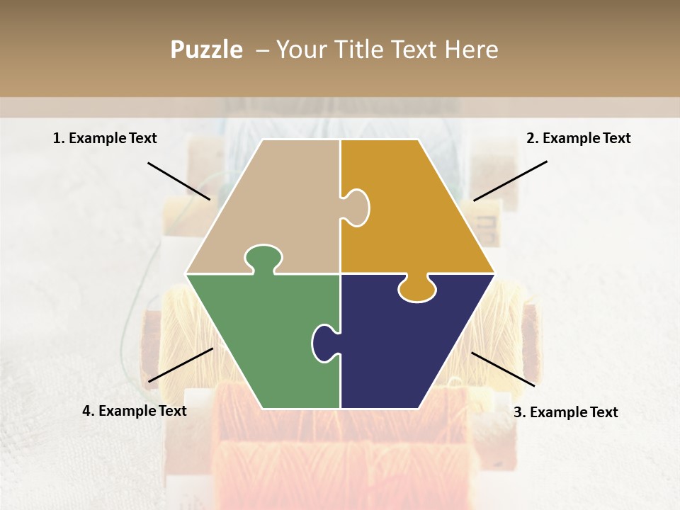 Tailor Blue Scissors PowerPoint Template