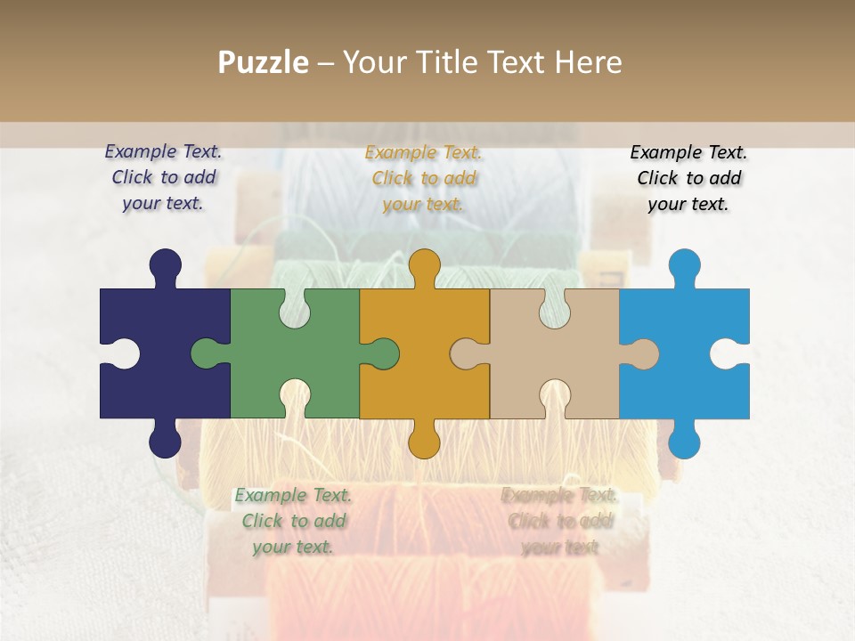 Tailor Blue Scissors PowerPoint Template