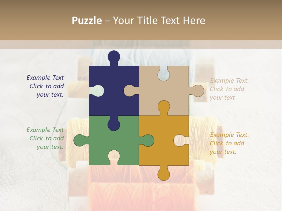 Tailor Blue Scissors PowerPoint Template