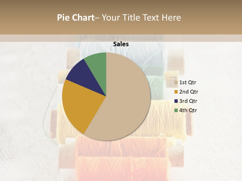 Tailor Blue Scissors PowerPoint Template