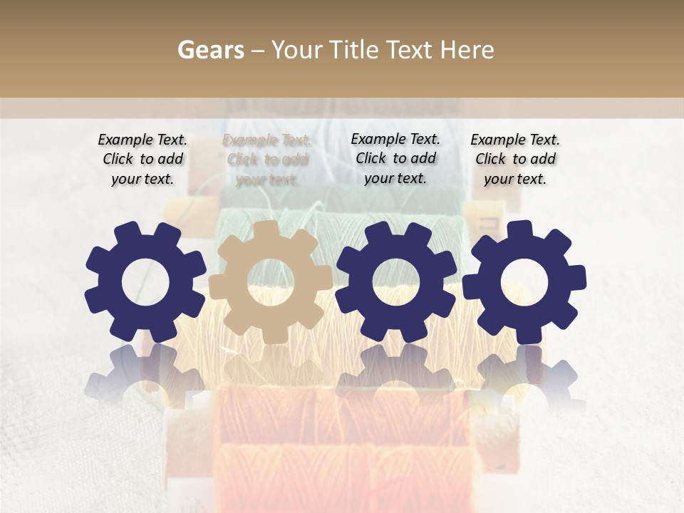 Tailor Blue Scissors PowerPoint Template