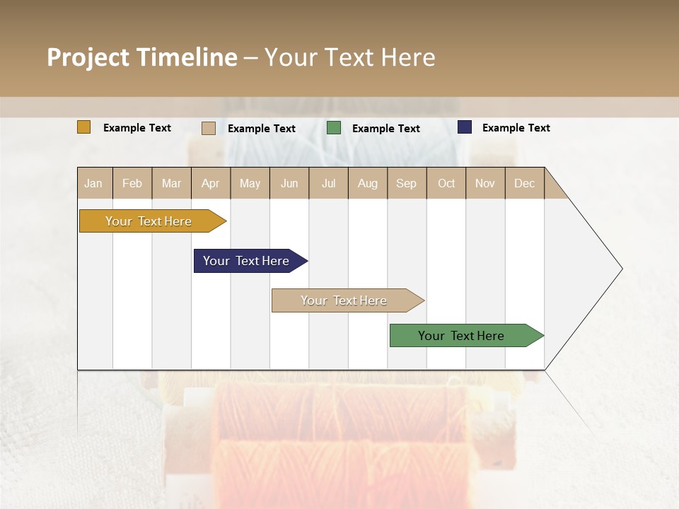 Tailor Blue Scissors PowerPoint Template