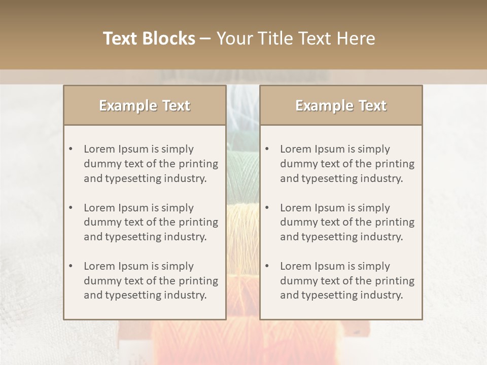 Tailor Blue Scissors PowerPoint Template