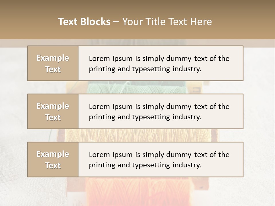 Tailor Blue Scissors PowerPoint Template