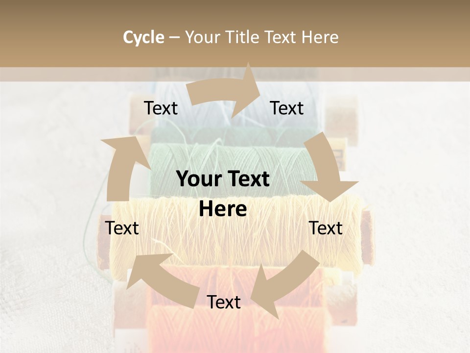 Tailor Blue Scissors PowerPoint Template